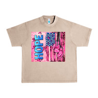 French Oak hope  breast cancer and american flag Urban Heavy Tee - AdoDesignShop