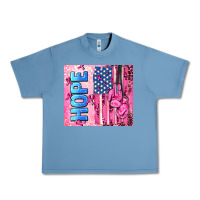 Hope  Breast Cancer And American Flag Urban Heavy Tee | Teevron