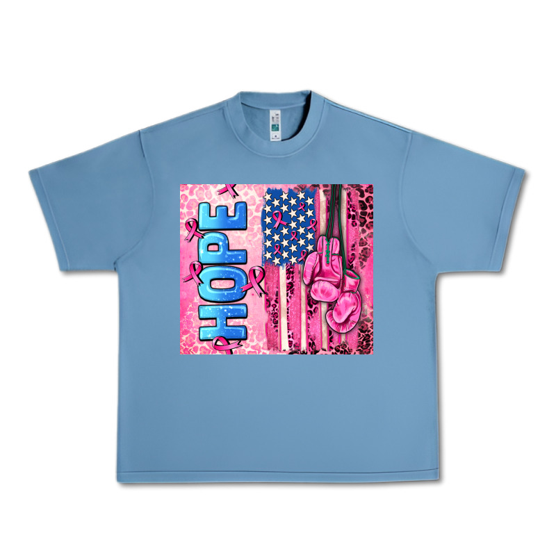 Hope  Breast Cancer And American Flag Urban Heavy Tee by AdoDesignShop | Teevron