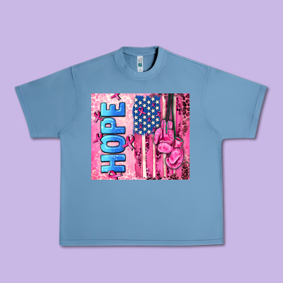 Hope  Breast Cancer And American Flag Urban Heavy Tee Designed By Adodesignshop