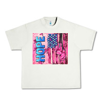 Pistachio hope  breast cancer and american flag Urban Heavy Tee - AdoDesignShop