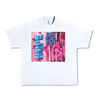White hope  breast cancer and american flag Urban Heavy Tee - AdoDesignShop