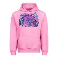 Fuchsia Pink Fueled by crystals and coffee halloween Urban Hoodie - NancyCooperArtShop