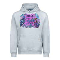 Heather Grey Fueled by crystals and coffee halloween Urban Hoodie - NancyCooperArtShop