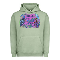 Pigment Oil Green Fueled by crystals and coffee halloween Urban Hoodie - NancyCooperArtShop
