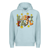 Blue Mist happy fall smiley face Premium Hoodie - BarkalooDesign