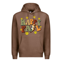 Chestnut happy fall smiley face Premium Hoodie - BarkalooDesign