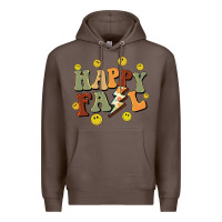 Coffee happy fall smiley face Premium Hoodie - BarkalooDesign