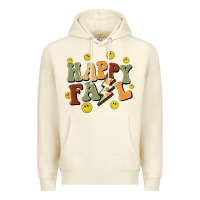 Sandshell happy fall smiley face Premium Hoodie - BarkalooDesign