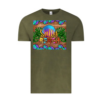 Vintage Olive salty beach Vintage Tee - HRA Design Shop