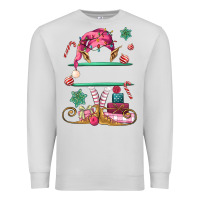 Dove Grey pink elf costom name and preview Premium Sweatshirt - MaliasSmallBusiness