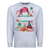 Heather Grey pink elf costom name and preview Premium Sweatshirt - MaliasSmallBusiness