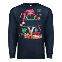 Navy pink elf costom name and preview Premium Sweatshirt - MaliasSmallBusiness
