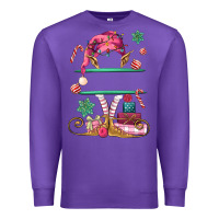 Purple pink elf costom name and preview Premium Sweatshirt - MaliasSmallBusiness