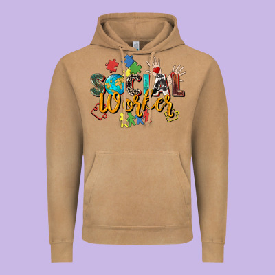 Social Worker Vintage Hoodie Designed By Zillion Design Studio