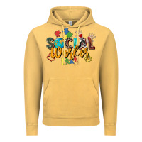 Vintage Mustard social worker Vintage Hoodie - Zillion Design Studio