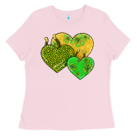 Bubblegum Pink st patricks day hearts Ladies Tee - AdoDesignShop
