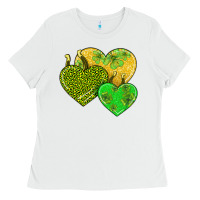 White st patricks day hearts Ladies Tee - AdoDesignShop
