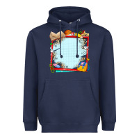 Navy school your text here Heavyweight Hoodie - NancyCooperArtShop