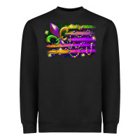 Black mardi gras flag Heavyweight Sweatshirt - RacoonDesign