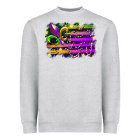 Heather Grey mardi gras flag Heavyweight Sweatshirt - RacoonDesign