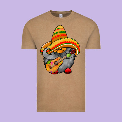 Mexicon Cute Gnome Vintage Tee Designed By Racoondesign
