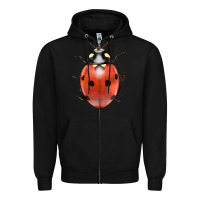 Black lady bug Zipper Hoodie - LillyAllenDesigns