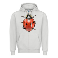 Dove Grey lady bug Zipper Hoodie - LillyAllenDesigns
