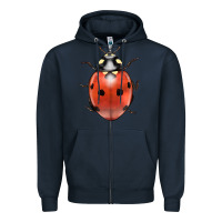 Navy lady bug Zipper Hoodie - LillyAllenDesigns