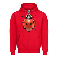 Red lady bug Zipper Hoodie - LillyAllenDesigns