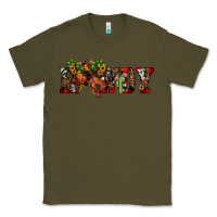 Army Green Christmas Howdy Bronco Rodeo Classic Tee - JahusDesignShop