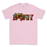 Bubblegum Pink Christmas Howdy Bronco Rodeo Classic Tee - JahusDesignShop