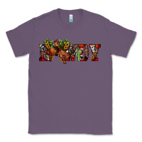 Lavender Christmas Howdy Bronco Rodeo Classic Tee - JahusDesignShop