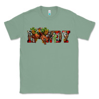 Sage Christmas Howdy Bronco Rodeo Classic Tee - JahusDesignShop