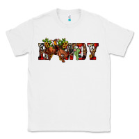 White Christmas Howdy Bronco Rodeo Classic Tee - JahusDesignShop