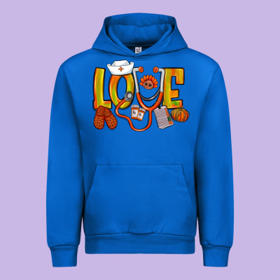 Thanksgiving Love Nurse Urban Hoodie Designed By Nancycooperartshop
