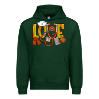 Forest Green Thanksgiving love Nurse Urban Hoodie - NancyCooperArtShop