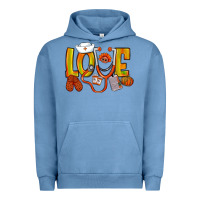 Pigment Pebble Blue Thanksgiving love Nurse Urban Hoodie - NancyCooperArtShop