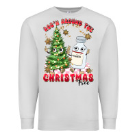 Dove Grey racn around the christmas tree Premium Sweatshirt - MaliasSmallBusiness