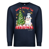 Navy racn around the christmas tree Premium Sweatshirt - MaliasSmallBusiness