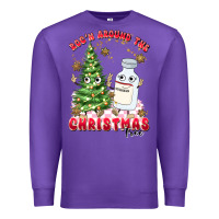 Purple racn around the christmas tree Premium Sweatshirt - MaliasSmallBusiness