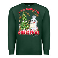 Sports Green racn around the christmas tree Premium Sweatshirt - MaliasSmallBusiness