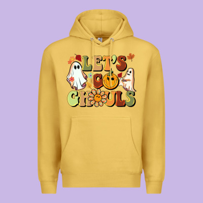 Halloween Lets Go Ghouls Premium Hoodie Designed By Barkaloodesign