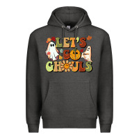 Charcoal Heather halloween lets go ghouls Premium Hoodie - BarkalooDesign