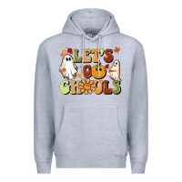 Heather Grey halloween lets go ghouls Premium Hoodie - BarkalooDesign