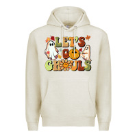 Oatmeal Heather halloween lets go ghouls Premium Hoodie - BarkalooDesign
