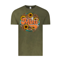 Vintage Olive mini western Vintage Tee - RacoonDesign