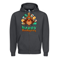 Smoke happy thanksgiving turkey Zipper Hoodie - Jasminsmagicworld