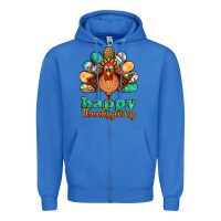 True Royal happy thanksgiving turkey Zipper Hoodie - Jasminsmagicworld