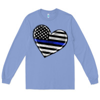 Colony Blue american thin blue line flag Long Sleeve Tee - Artiststas